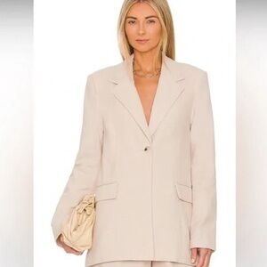 WeWoreWhat Relaxed Tweed Blazer - Creme Brulee